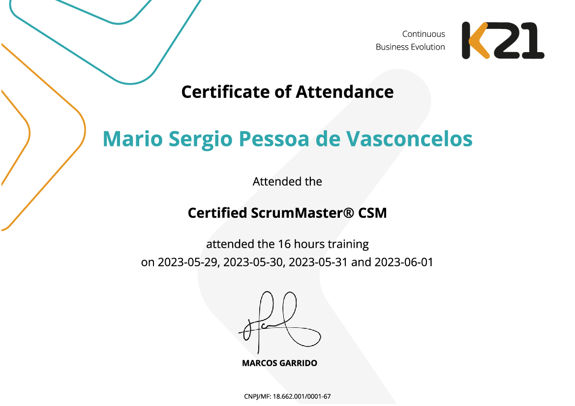 Certificado K21